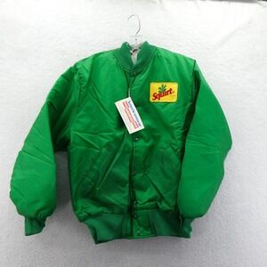 Gem Sportswear Jacket Mens Medium Squirt Soda Green Vintage 80s Nylon Pop USA